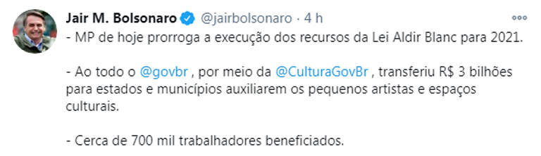 Jair Bolsonaro prorrogou para 2021 o auxílio emergencial